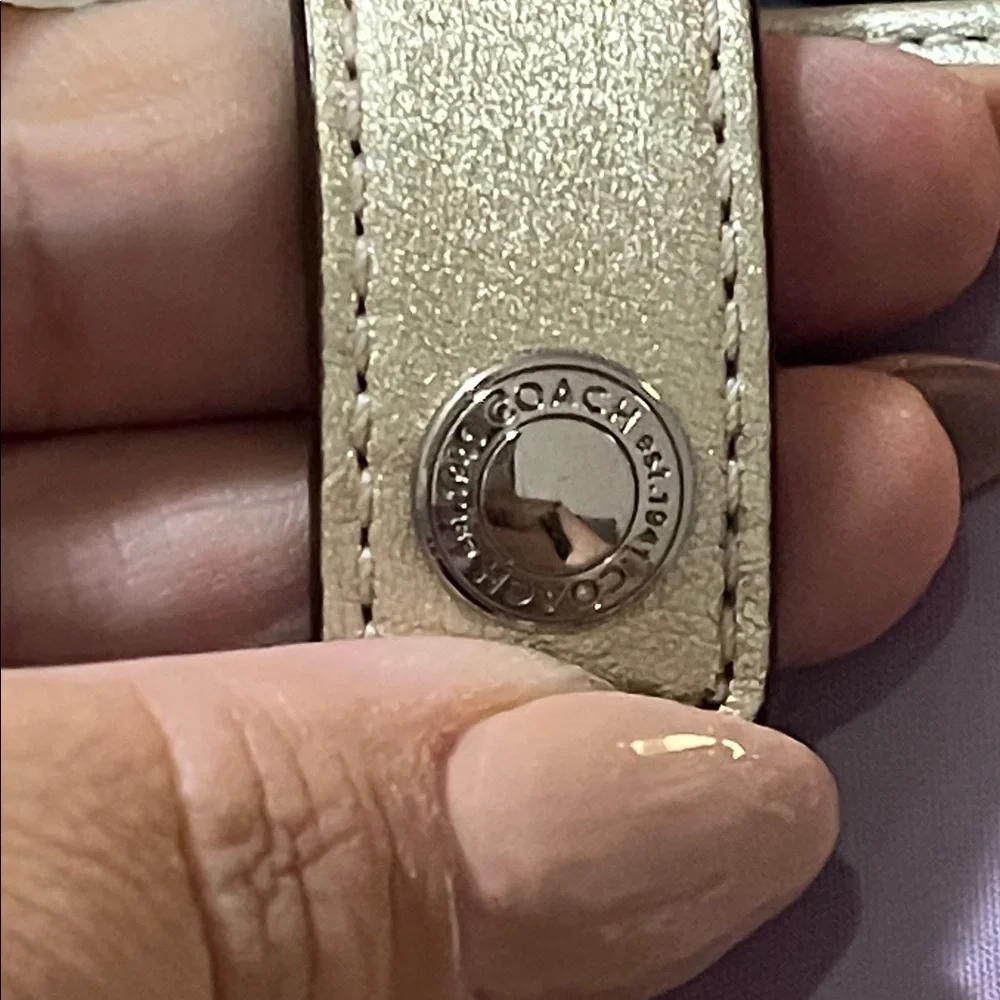 Coach Gold and Cream Metallic Women's Wallet